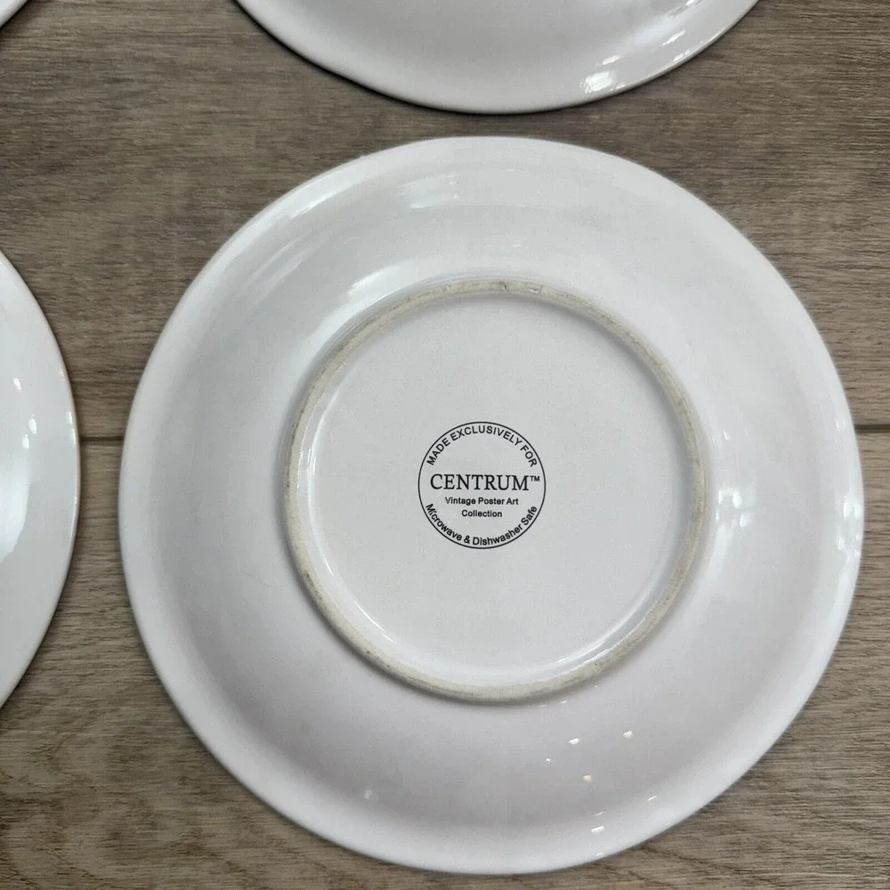 Toulouse Loutrec Salad Plates Centrum Vintage‎ Posters Set Of 4 Art Nouveau